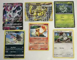 Pokemon 6 Card Lot Holo GX Break Charmander Sylveon Machamp Bunnelby READ desc - Image 1