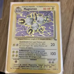 Pokemon TCG Holo Magneton Fossil 11/62 Good Condition - Image 1