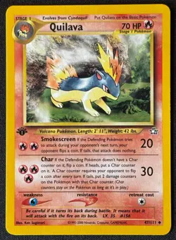 1st Edition Quilava - Neo Genesis - #47/111 - Vintage Pokemon Card 2000 WOTC - Image 1
