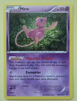 Pokemon Mew 29/124 Fates Collide Rare Basic 50 HP English Card - Image 1
