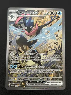 Greninja ex SVP132 Full Art Illustration Black Star Promo Pokemon TCG - NM - Image 1