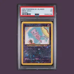 2001 POKEMON SOUTHERN ISLANDS PROMO #1 MEW-HOLO PSA 1 - Image 1
