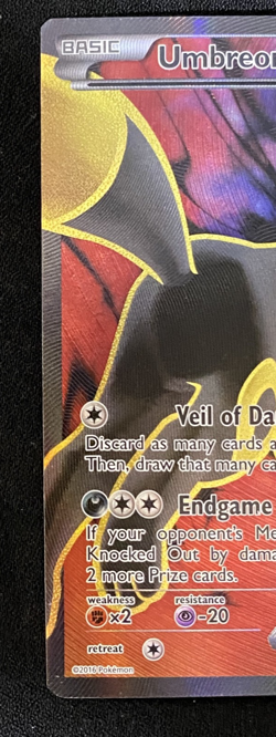 Umbreon Ex (Full Art) - 119/124 Ultra Rare - Pokemon TCG XY - Fates Collide - LP - Image 4