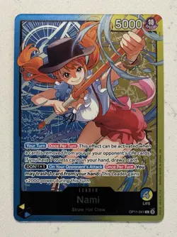 One Piece TCG Nami OP11-041 - Nami Learn Together Deck Foil Leader - Image 1