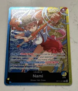 One Piece TCG Nami OP11-041 - Nami Learn Together Deck Foil Leader - Image 2