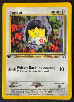 1st Edition Togepi- Neo Genesis - #51/111 - Vintage Pokemon Card 2000 WOTC - Image 1
