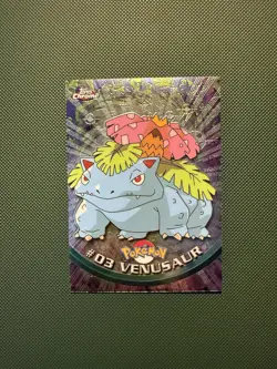 Venusaur Topps Chrome Series #1 Pokemon Card #03 TV Animation - MP - Image 1