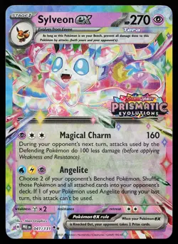 Sylveon ex 041/131 Holo Stamped Prismatic Evolutions Promo Pokemon Card - Image 1