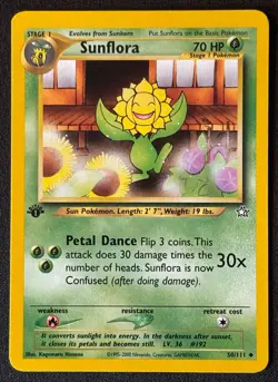 1st Edition Sunflora - Neo Genesis - #50/111 - Vintage Pokemon Card 2000 WOTC - Image 1