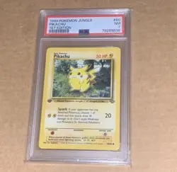 Pokemon 1999 Jungle Pikachu 1st Edition PSA 7 60/64 Regular Common Card - Image 1