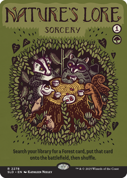 1x NM Nature's Lore MTG Secret Lair SV - Image 1