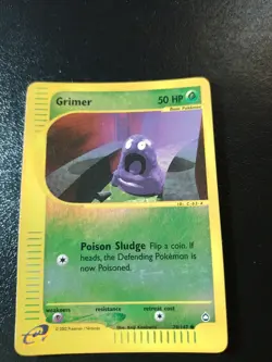 Pokemon Card Old Rare Holo Reverse Aquapolis Grimer ENG 79/147 exc+ - Image 1
