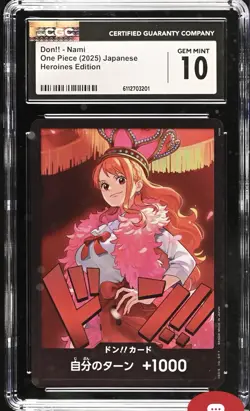 2025 ONE PIECE JPN HEROINES EDITION DON!! NAMI CGC 10 GEM MINT - Image 1