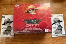 Carrying On His Will Booster Box OP-13 One Piece TCG (Sealed) + 2 Treasure Packs - Image 1
