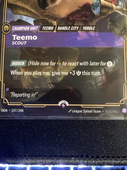 Riftbound League of Legends TCG Teemo Promo Card 197/298 English NM - Image 3