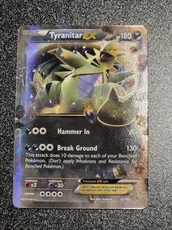 Pokemon TCG Tyranitar EX XY Ancient Origins Holo Rare Card 42/98 LP Condition - Image 1