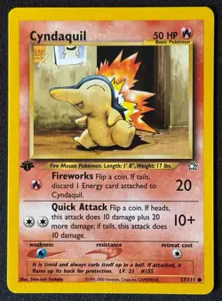 1st Edition Cyndaquil - Neo Genesis - #57/111 - Vintage Pokemon Card 2000 WOTC - Image 1