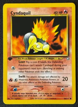 1st Edition Cyndaquil - Neo Genesis - #56/111 - Vintage Pokemon Card 2000 WOTC - Image 1