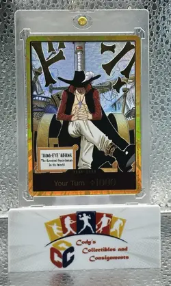 DON!! Card Gold Frame Mihawk OP14 - The Azure Sea's Seven | One Piece Card Game - Image 1