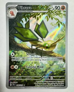 Pokemon Card TCG - Vibrava 206/191 - Surging Sparks - Illustration Rare - NM - Image 1