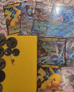Pokemon Tcg Lot Of 23 Coins/10 Jumbo Cards/1 Pin Rare Lot - Image 3