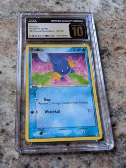 Pokemon Mudkip Crystal Guardians (2006) Card 58/100 CGC 10 Pristine Trading Card - Image 1
