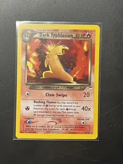 Dark Typhlosion 10/105 - Neo Destiny - Holo RARE - VINTAGE WOTC Pokemon CARD NM - Image 1