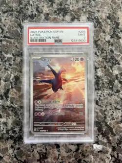 Latios #203 Illustration Rare Surging Sparks PSA 9 Pokemon TCG Card - Image 1