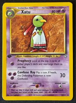 1st Edition Xatu - Neo Genesis - #52/111 - Vintage Pokemon Card 2000 WOTC - Image 1