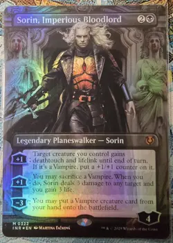Sorin, Imperious Bloodlord (Borderless) Innistrad Remastered, Foil, #322,NM++ - Image 1