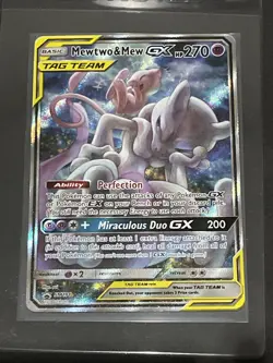 Mewtwo & Mew GX SM191 Sm Promo Holo (Tag Team) Pokemon TCG - Image 1