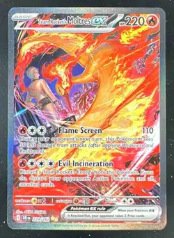 2025 Pokemon Destined Rivals #229/182 Team Rocket's Moltres ex - Image 1