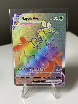 Pokemon Battle Styles FLAPPLE VMAX Rainbow Secret Rare Full Art 164/163 - Image 1