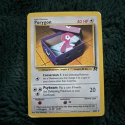 Porygon 48/82 Uncommon Team Rocket Pokemon Lp 2000 Vintage WOTC Vintage - Image 1