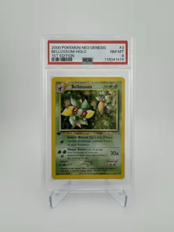 FREE SHIPPING!! - Pokemon Bellossom #3 Holo 1st Edition Neo Genesis PSA 8 NM-MT - Image 1