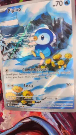 Pokemon Piplup 98/94 Illustration Rare Holo Phantasmal Flames CONDITION 10/10 - Image 2