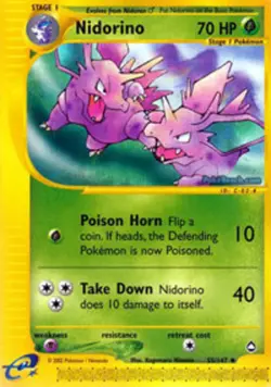 Pokemon - Nidorino - 55/147 - Uncommon - Aquapolis - NM - Image 1