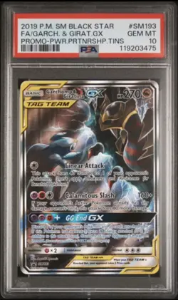 Pokemon Garchomp & Giratina GX Power Partnership Tin Full Art Promo SM193 PSA 10 - Image 1