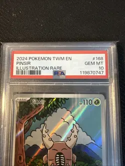 Pokemon Pinsir Twilight Masquerade Illustration Rare #168 PSA 10 English - Image 3