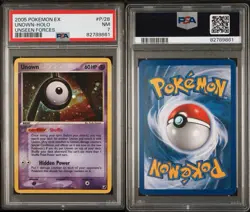 2005 Pokemon EX Unseen Forces #P/28 Unknown-Holo PSA 7 NM - Image 3