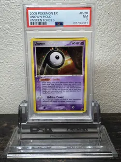 2005 Pokemon EX Unseen Forces #P/28 Unknown-Holo PSA 7 NM - Image 4
