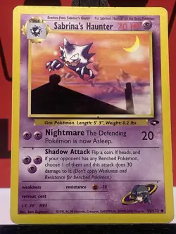 Sabrina's Haunter 55/132 Gym Challenge Regular Uncommon Pokemon TCG MP - Image 3