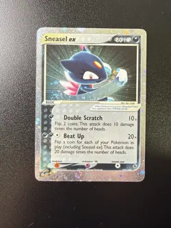 Pokemon Sneasel ex 103/109 EX Ruby & Sapphire Holo EX 80 HP Darkness LP - Image 3