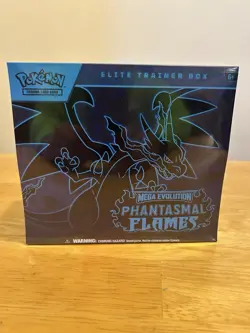Pokemon TCG Mega Evolution Phantasmal Flames Elite Trainer Box Factory Sealed - Image 1