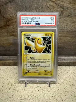 2003 Pokemon Game Pikachu Holo Black Star Promo #12 PSA 7 NM Near Mint - Image 1
