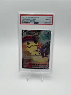 2022 POKEMON SWORD & SHIELD BRILLIANT STARS #TG17 FULL ART/MIMIKYU VMAX PSA 10 - Image 1