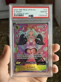 One Piece S-Snake Parallel OP08-112 Foil PSA 10 Boa - Image 1