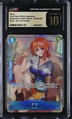 ONE PIECE Nami OP09-050 Alternate Art JAPANESE - CGC 10 PRISTINE - Image 1