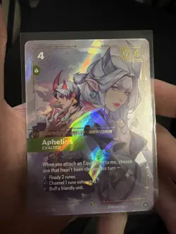 Aphelios - Exalted (Overnumbered) - Spiritforged NM Riftbound Tcg Card - Image 1