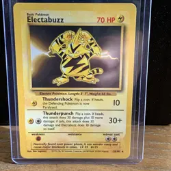 Pokemon TCG Electabuzz Base Set Unlimited Rare Card 20/102 NM / LP Condition - Image 1
